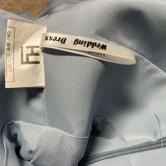 Chic Light Blue Tiered Maxi Dress - Picture 4 of 4